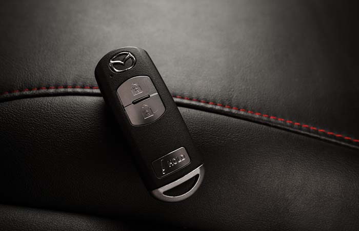 modern car key fob without the need of a key to start the engine