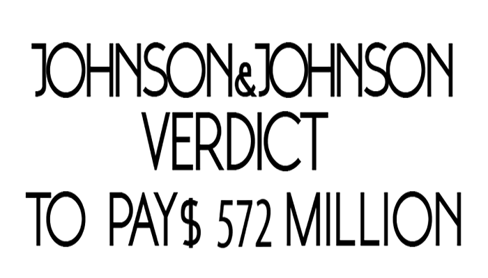 Johnson and Johnson To Pay Millions In Verdict.